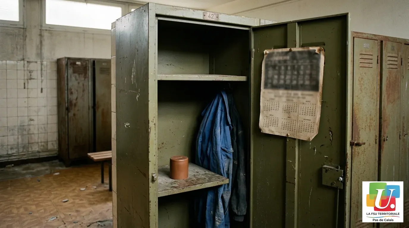 Casier de vestiaire d’agent de collège avec un calendrier